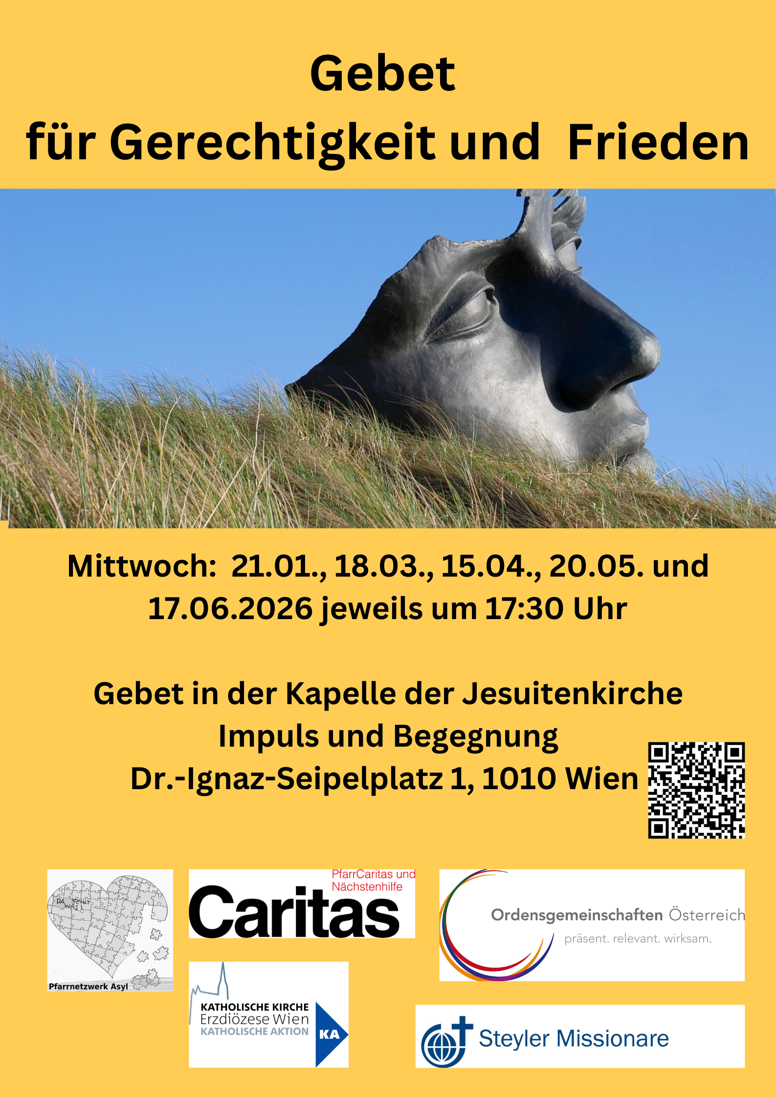 Gebet für Gerechtigkeit und Frieden / Pfarrnetzwerk Asyl