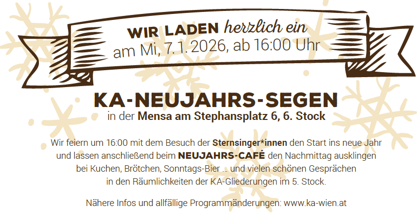 Einladung zum Neujahrscafé / Katholische Aktion